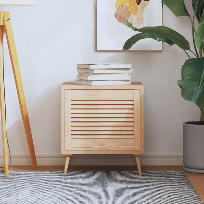 Load image into Gallery viewer, Vidaxl kastdeur met lamellen 39,5x49,4 cm massief grenenhout