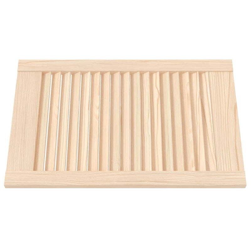 Load image into Gallery viewer, Vidaxl kastdeur met lamellen 61,5x39,4 cm massief grenenhout