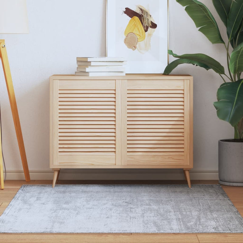 Load image into Gallery viewer, Vidaxl kastdeuren met lamellen 2 st 61,5x49,4 cm massief grenenhout