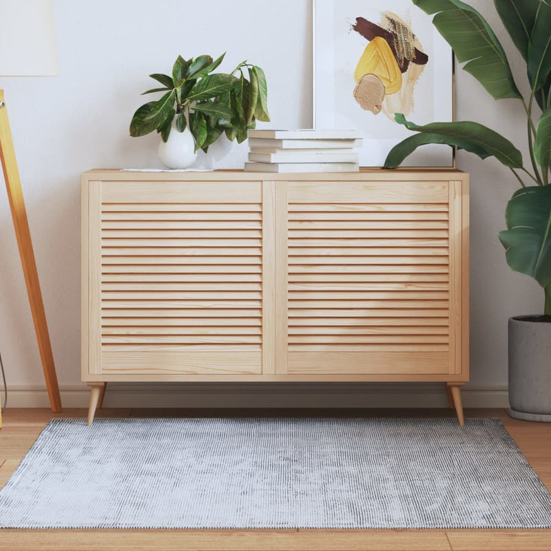 Load image into Gallery viewer, Vidaxl kastdeuren met lamellen 2 st 61,5x59,4 cm massief grenenhout