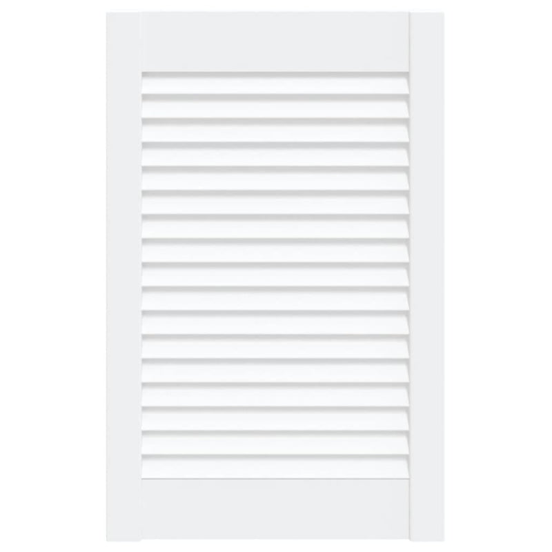 Load image into Gallery viewer, Vidaxl kastdeur met lamellen 61,5x39,4 cm massief grenenhout wit