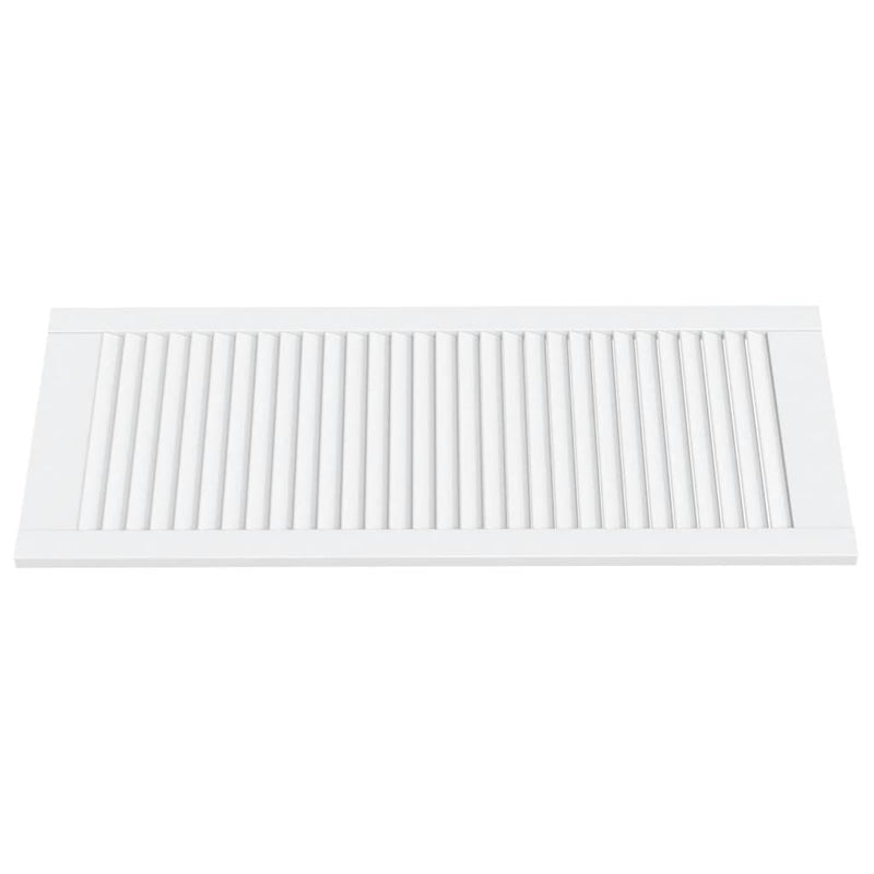 Load image into Gallery viewer, Vidaxl kastdeuren met lamellen 2 st 99,3x39,4 cm grenenhout wit