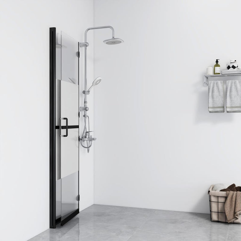 Load image into Gallery viewer, Vidaxl inloopdouchewand inklapbaar 70x190 cm esg-glas halfmat