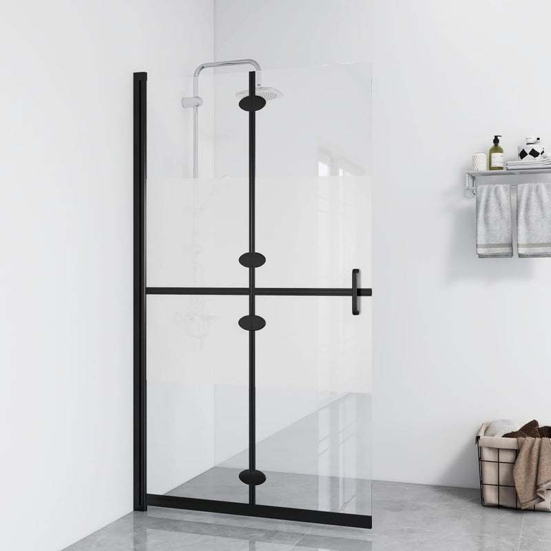 Load image into Gallery viewer, Vidaxl inloopdouchewand inklapbaar 110x190 cm esg-glas halfmat