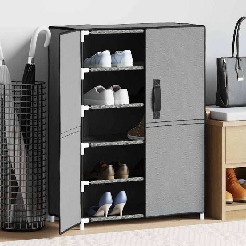 Load image into Gallery viewer, Vidaxl schoenenkast 60x28x90 cm stof grijs
