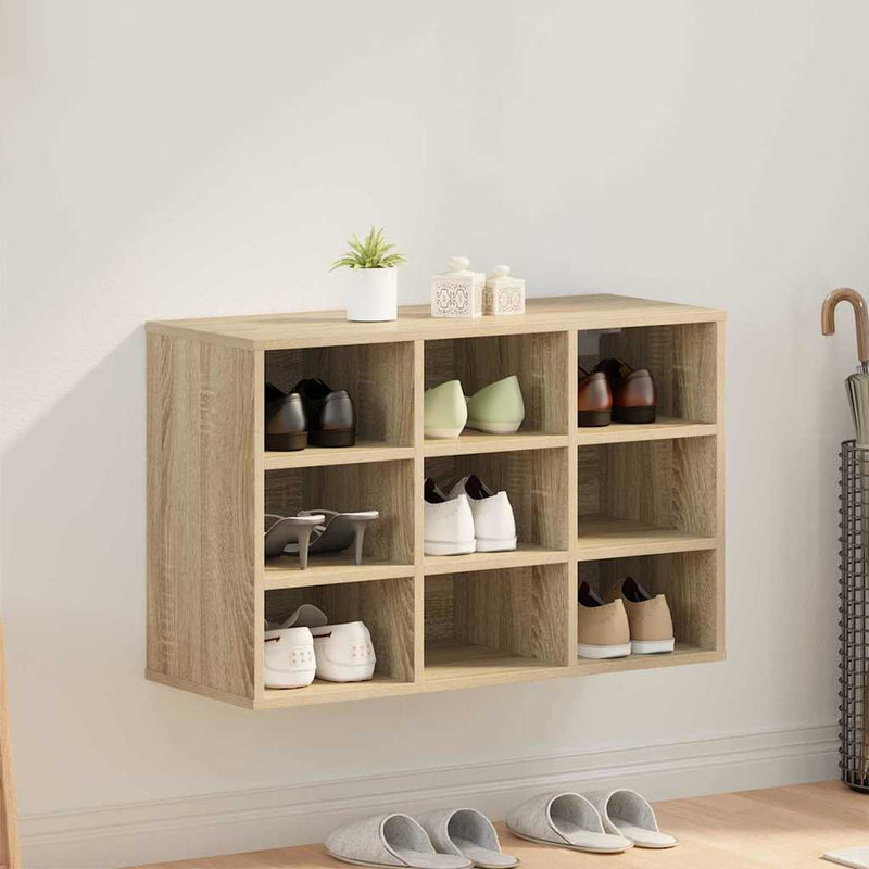 Afbeelding laden in galerijviewer, Vidaxl schoenenkast sonoma eiken 77,5 x 30 x 51 cm bewerkt hout