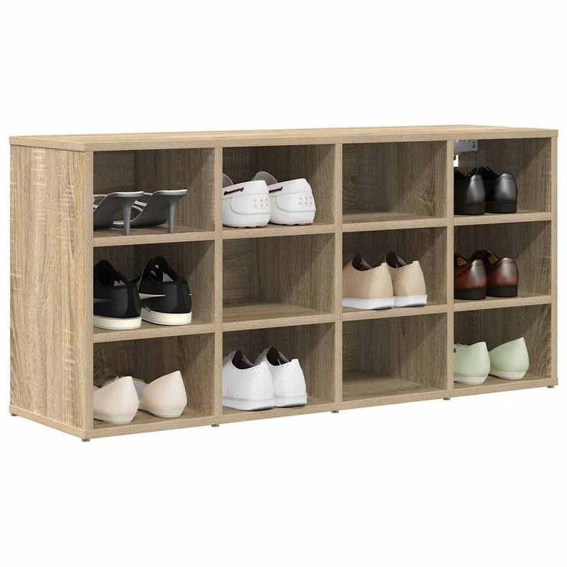 Afbeelding laden in galerijviewer, Vidaxl schoenenkast sonoma eiken 103 x 30 x 51 cm bewerkt hout
