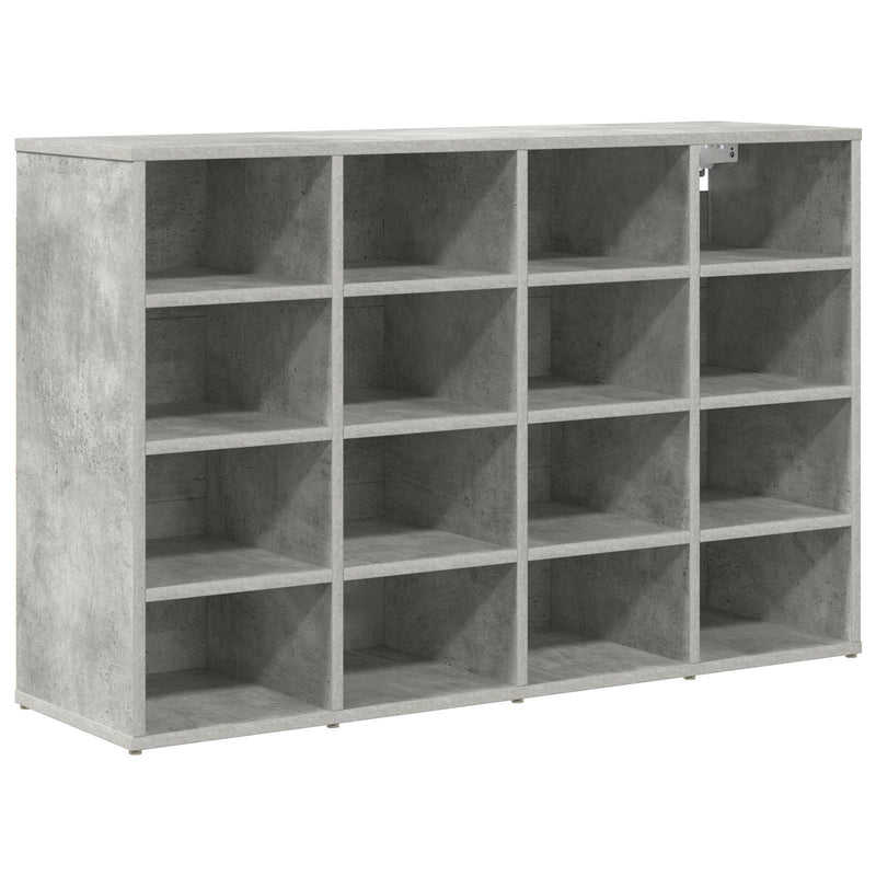 Laden Sie das Bild in Galerie -Viewer, Vidaxl schoenenkast met plank betongrijs 103 x 30 x 67 cm bewerkt hout