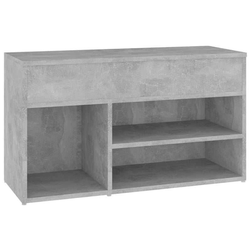 Load image into Gallery viewer, Vidaxl schoenenbank 80x30x45 cm bewerkt hout betongrijs