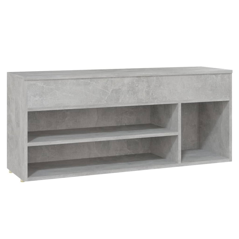 Load image into Gallery viewer, Vidaxl schoenenbank 105x30x45 cm bewerkt hout betongrijs