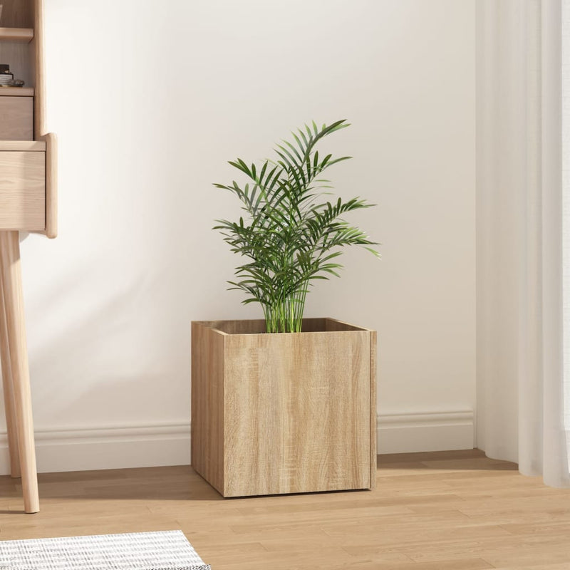 Load image into Gallery viewer, Vidaxl plantenbak 40x40x40 cm bewerkt hout sonoma eiken
