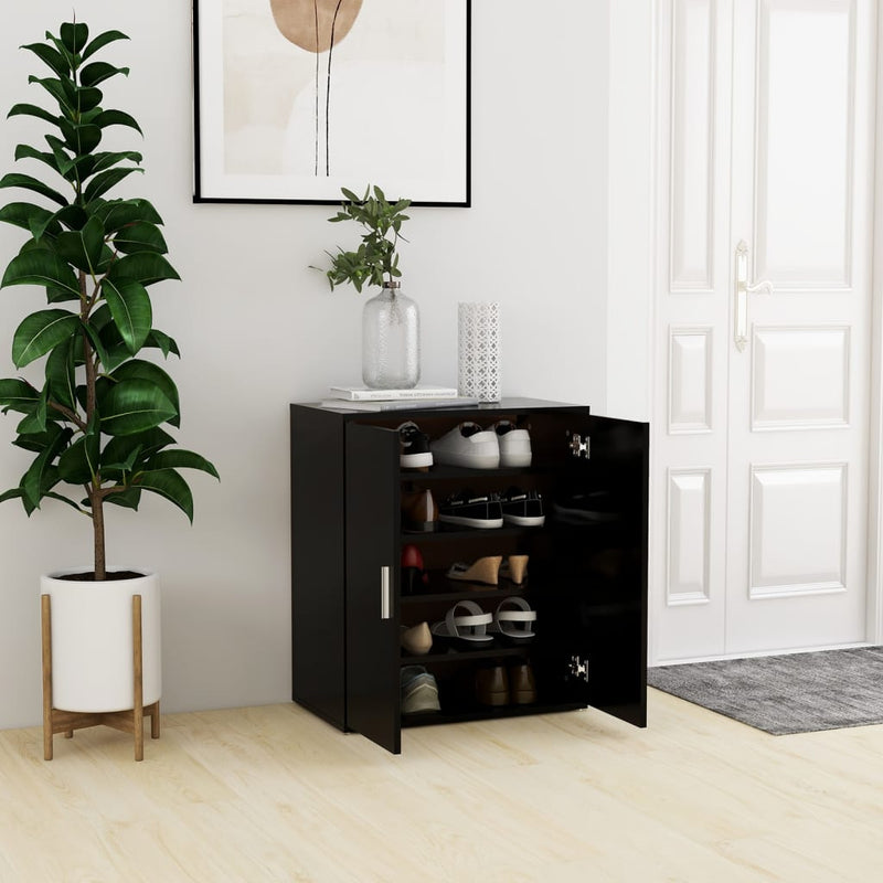 Load image into Gallery viewer, Vidaxl schoenenkast 60x35x70 cm bewerkt hout zwart