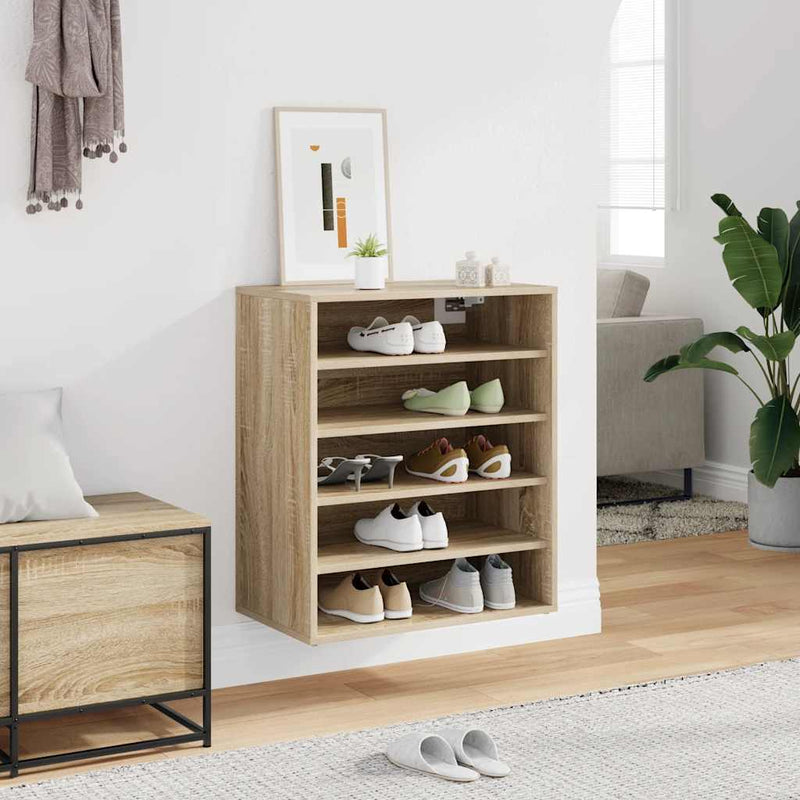 Load image into Gallery viewer, Vidaxl schoenenkast 60x35x70 cm bewerkt hout sonoma eikenkleurig