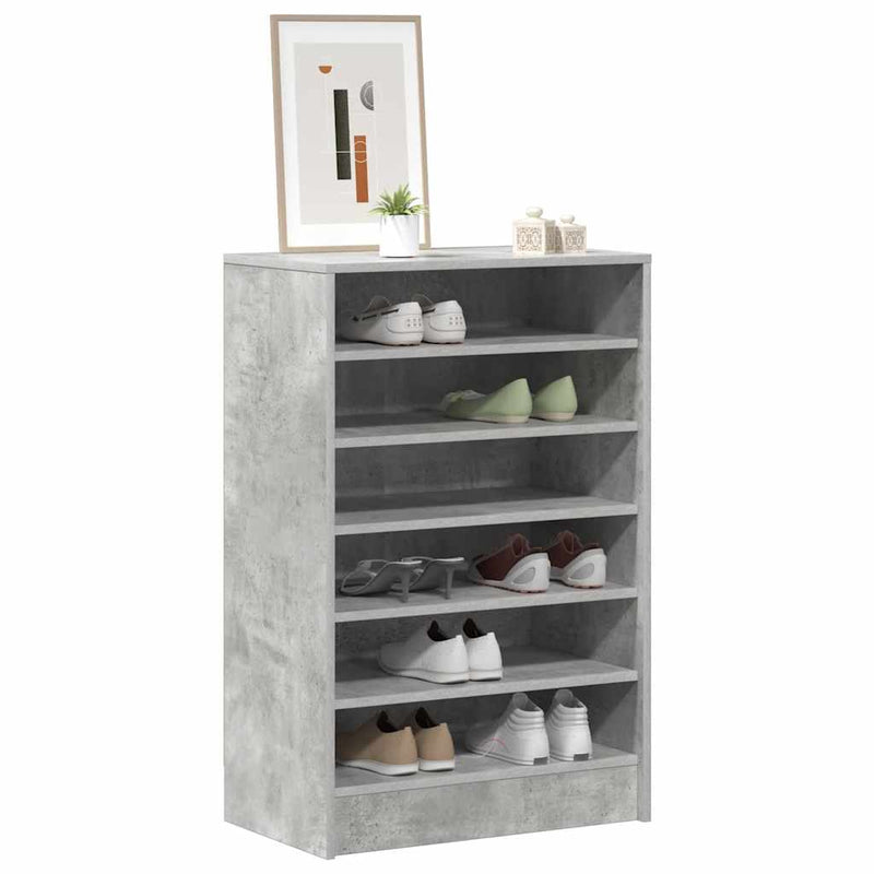 Load image into Gallery viewer, Vidaxl schoenenkast 60x35x92 cm bewerkt hout betongrijs