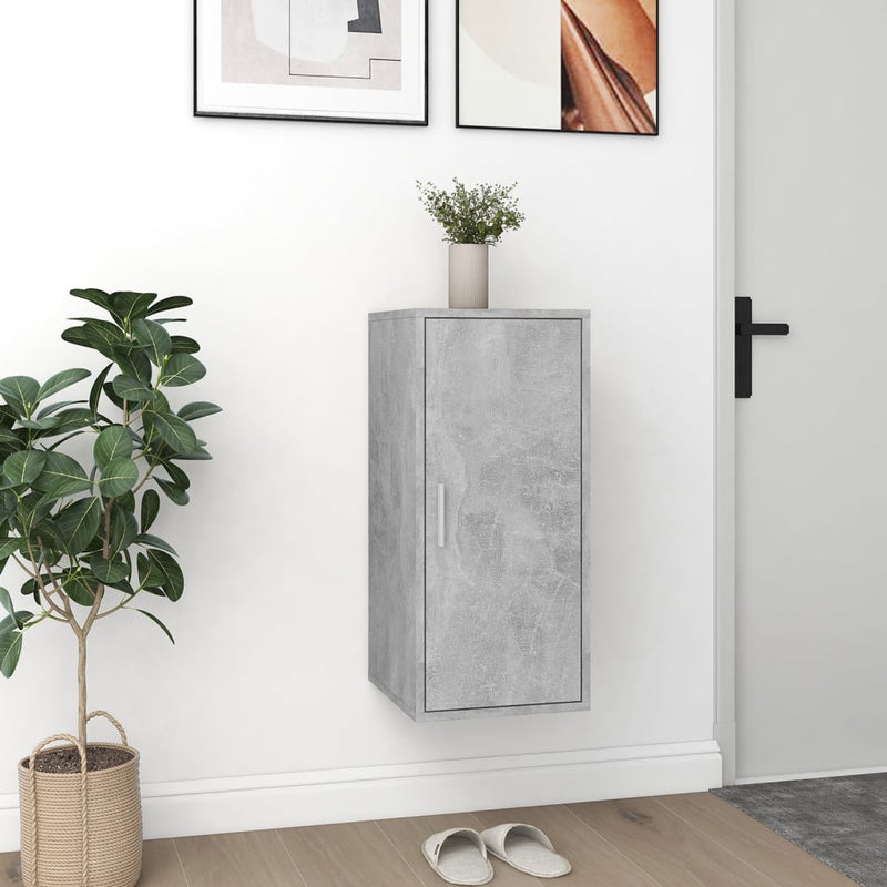 Cargue la imagen en el visor de la galería, VidaXL Schoenenkast 32x35x70 cm bewerkt hout betongrijs