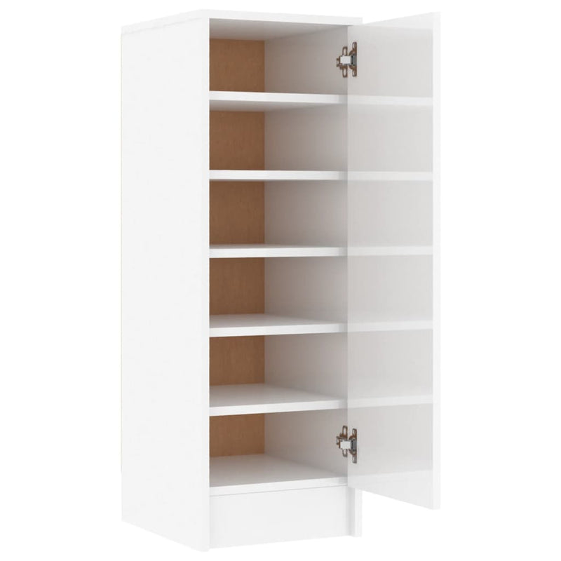 Load image into Gallery viewer, Vidaxl schoenenkast 32 x 35 x 92 cm bewerkt hout hoogglans wit