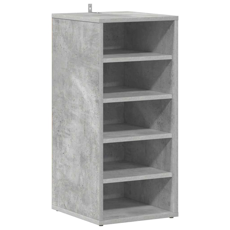 Load image into Gallery viewer, Vidaxl schoenenkast 31,5x35x70 cm bewerkt hout betongrijs