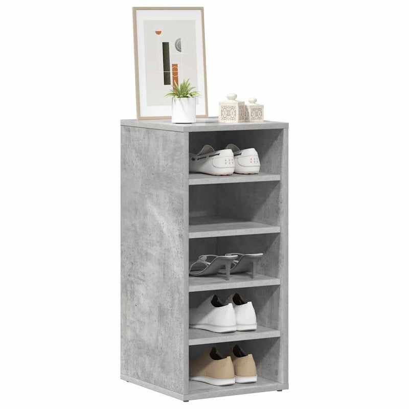 Load image into Gallery viewer, Vidaxl schoenenkast 31,5x35x70 cm bewerkt hout betongrijs