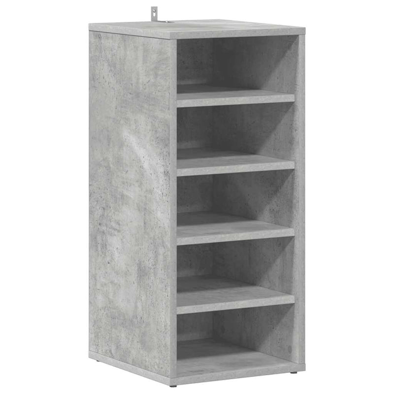 Load image into Gallery viewer, Vidaxl schoenenkasten 2 st 31,5x35x70 cm bewerkt hout betongrijs