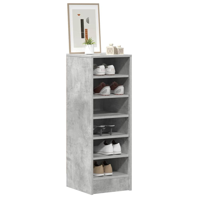Load image into Gallery viewer, Vidaxl schoenenkast 31,5x35x90 cm bewerkt hout betongrijs