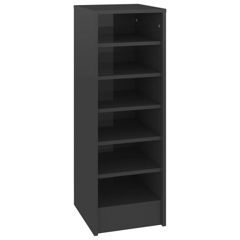 Load image into Gallery viewer, VidaXL Schoenenkast 31,5x35x90 cm bewerkt hout hoogglans grijs