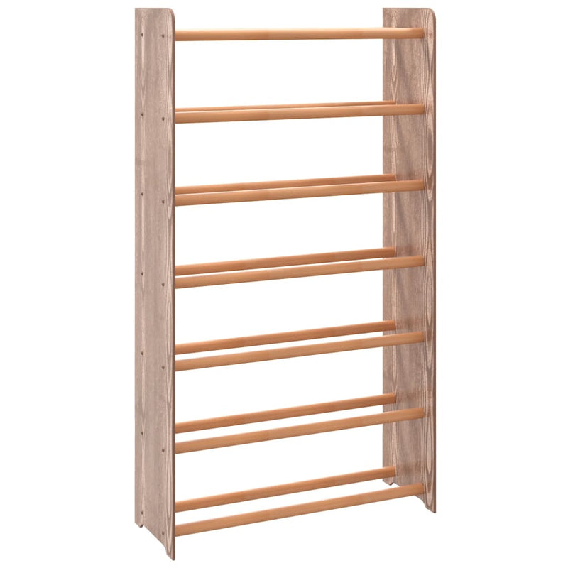 Load image into Gallery viewer, Vidaxl schoenenrek 65x24x117 cm bewerkt hout bruin