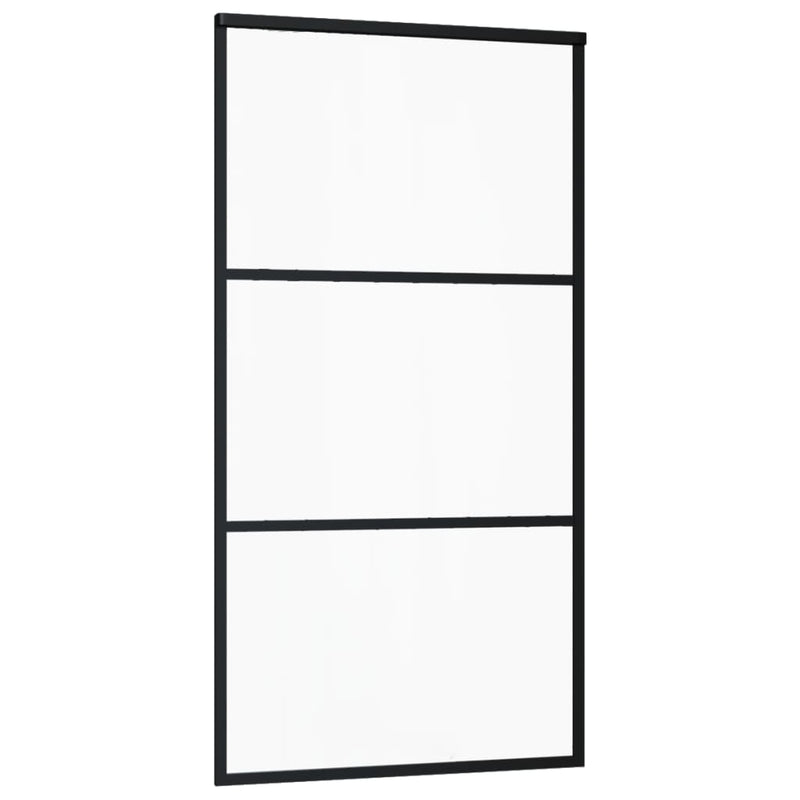 Load image into Gallery viewer, VidaXL Schuifdeur met beslag 102x205 cm aluminium en ESG-glas