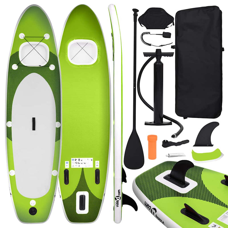 Load image into Gallery viewer, Vidaxl stand up paddleboardset opblaasbaar 330x76x10 cm groen
