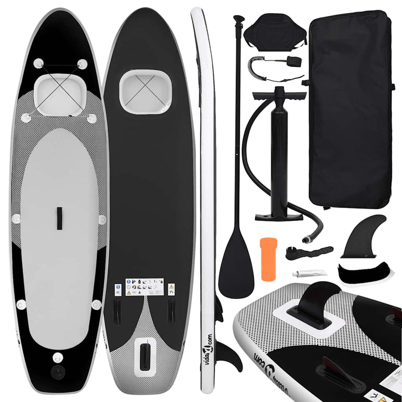 Load image into Gallery viewer, Vidaxl stand up paddleboardset opblaasbaar 330x76x10 cm zwart