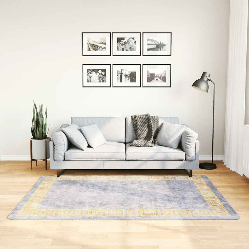 Load image into Gallery viewer, Vidaxl vloerkleed wasbaar anti-slip 120x180 cm grijs