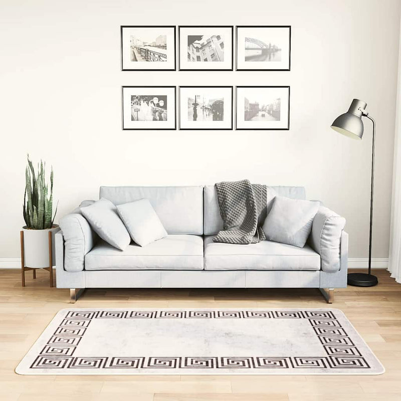 Load image into Gallery viewer, Vidaxl vloerkleed wasbaar anti-slip 80x150 cm lichtbeige