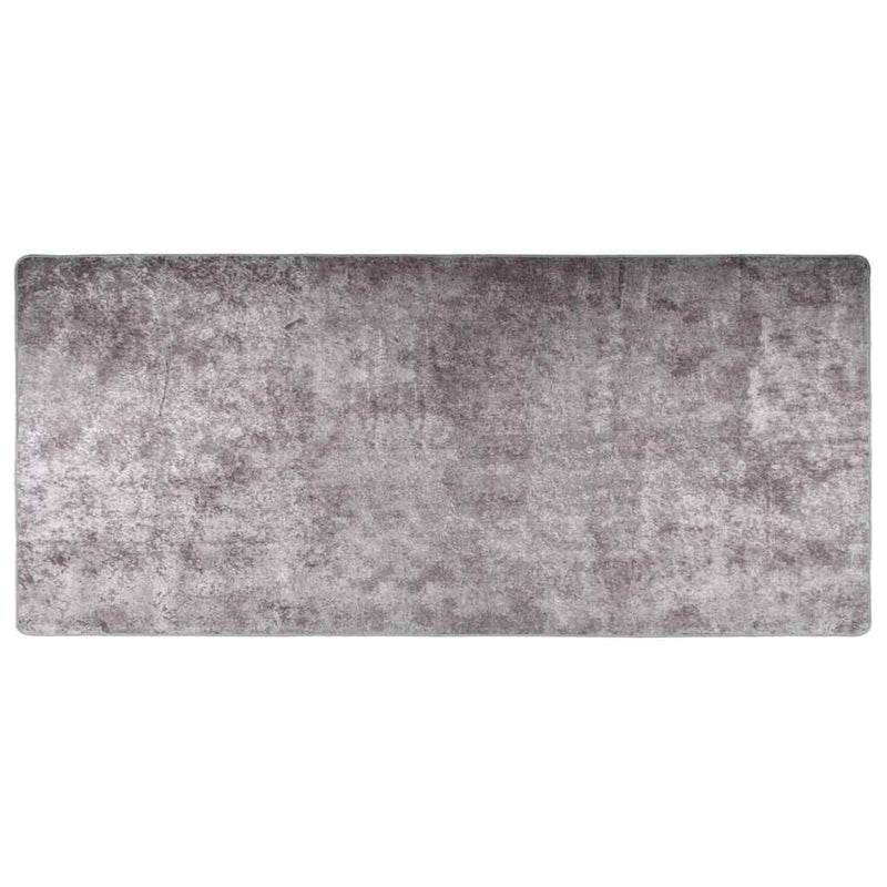 Load image into Gallery viewer, Vidaxl vloerkleed wasbaar anti-slip 80x300 cm grijs