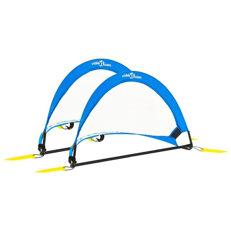 Load image into Gallery viewer, Vidaxl 2 st kindervoetbaldoelen met opbergtas 75,5x46x48 cm