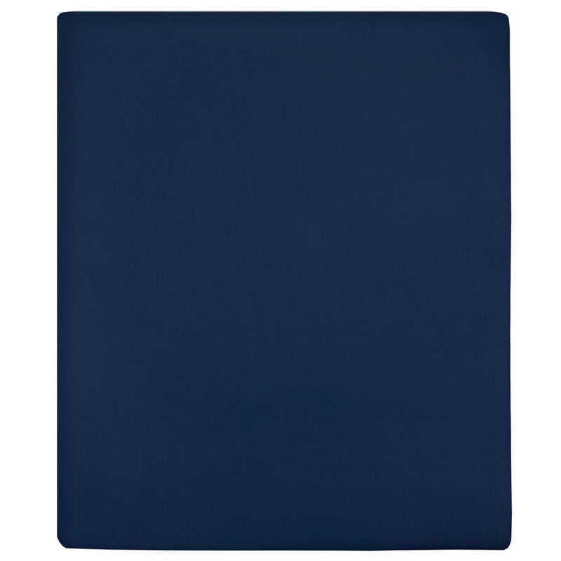 Load image into Gallery viewer, Vidaxl hoeslakens 2 st jersey 140x200 cm katoen marineblauw