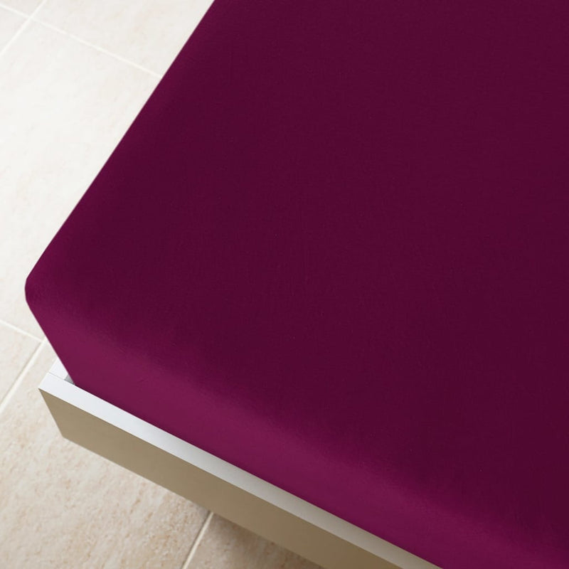 Load image into Gallery viewer, Vidaxl hoeslakens 2 st jersey 160x200 cm katoen bordeauxrood