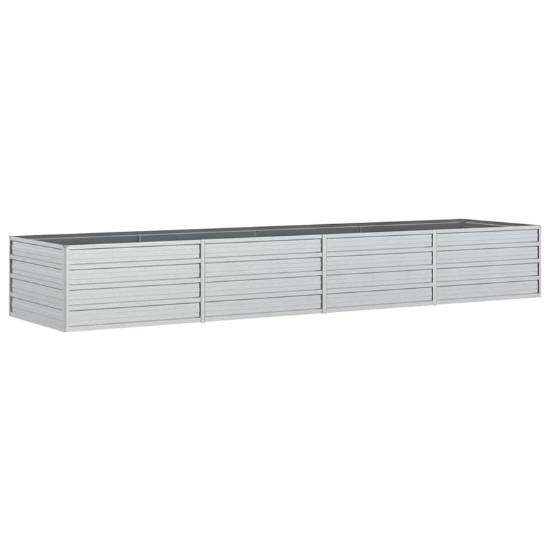 Load image into Gallery viewer, Vidaxl plantenbak verhoogd 320x80x45 cm gegalvaniseerd staal zilver