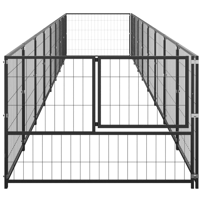 Load image into Gallery viewer, VidaXL Hondenkennel 8 m² staal zwart