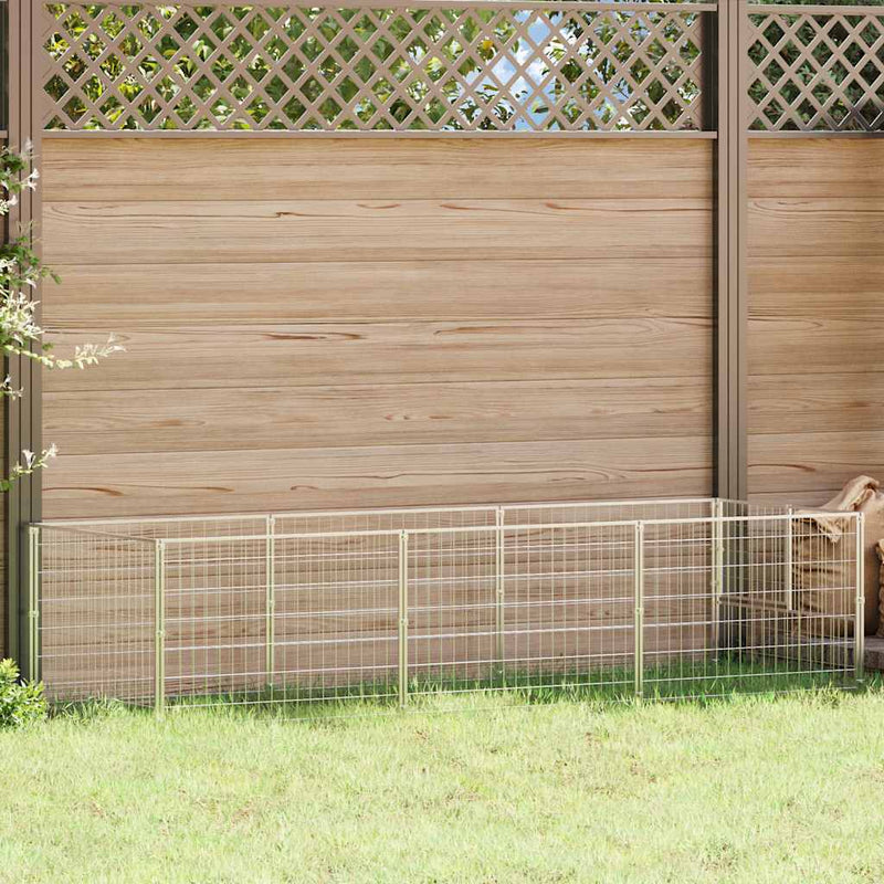 Load image into Gallery viewer, Vidaxl hondenkennel 3 m² staal zilverkleurig