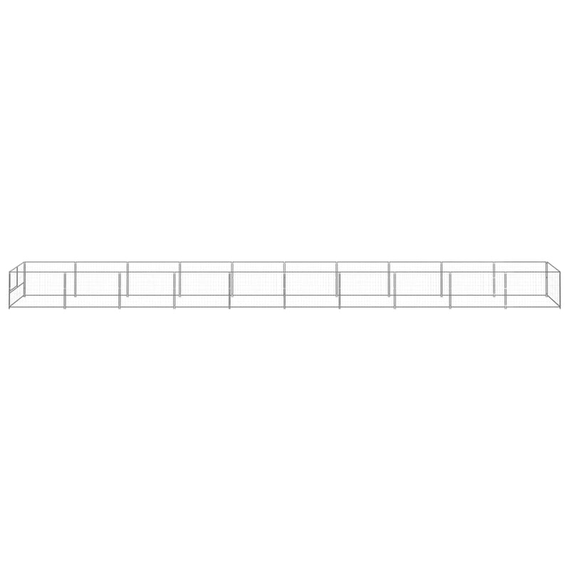Load image into Gallery viewer, VidaXL Hondenkennel 10 m² staal zilverkleurig