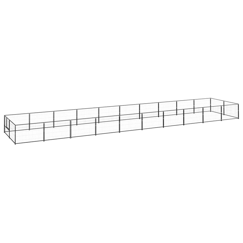 Load image into Gallery viewer, VidaXL Hondenkennel 20 m² staal zwart