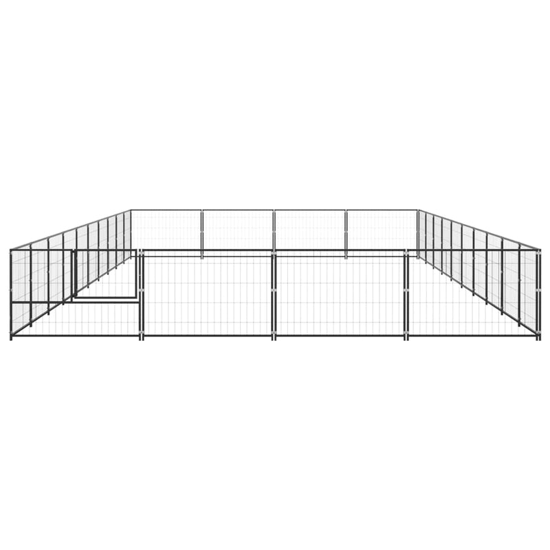 Load image into Gallery viewer, VidaXL Hondenkennel 40 m² staal zwart