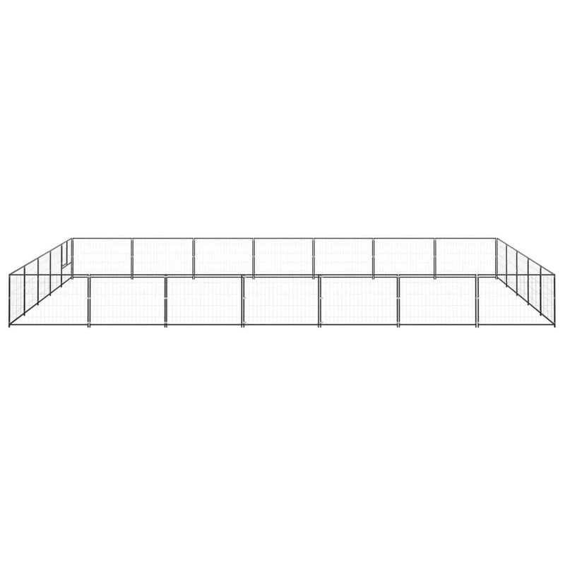 Load image into Gallery viewer, VidaXL Hondenkennel 35 m² staal zwart
