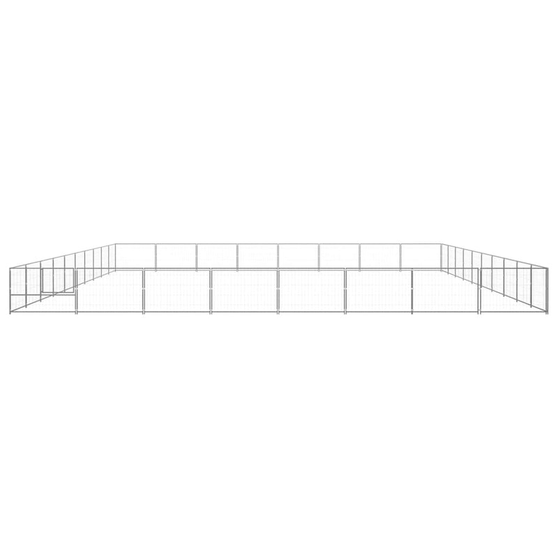Load image into Gallery viewer, VidaXL Hondenkennel 80 m² staal zilverkleurig