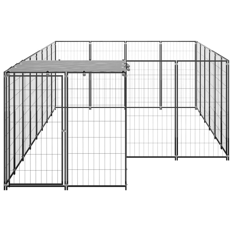 Load image into Gallery viewer, VidaXL Hondenkennel 8,47 m² staal zwart