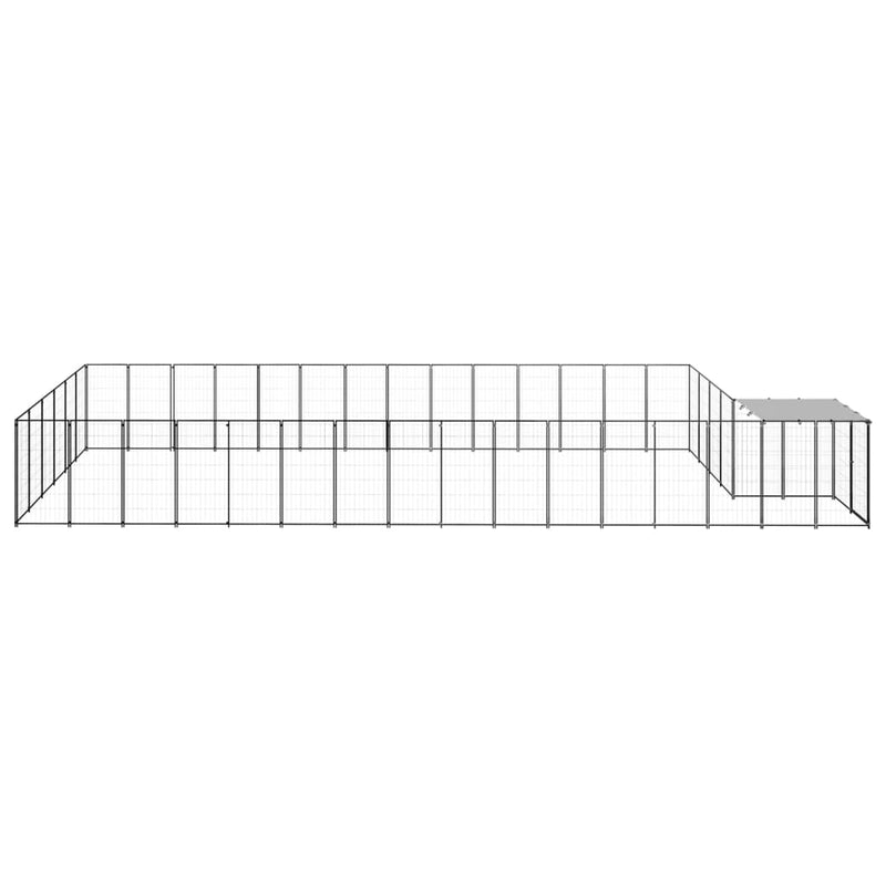 Load image into Gallery viewer, VidaXL Hondenkennel 26,62 m² staal zwart