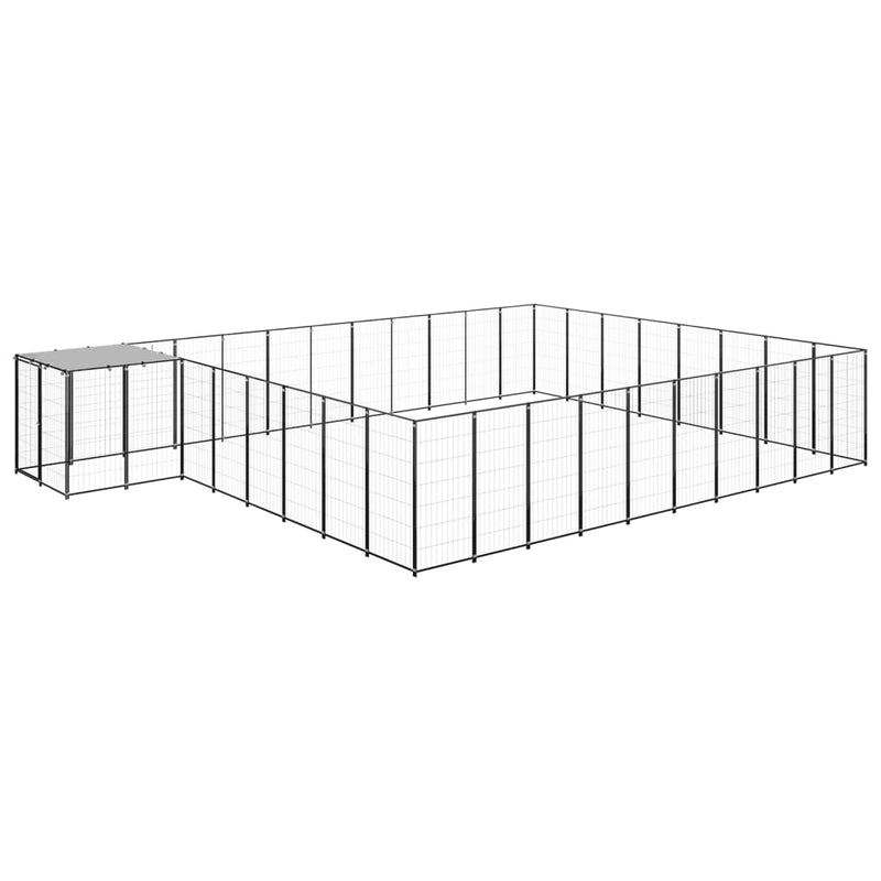 Load image into Gallery viewer, VidaXL Hondenkennel 25,41 m² staal zwart