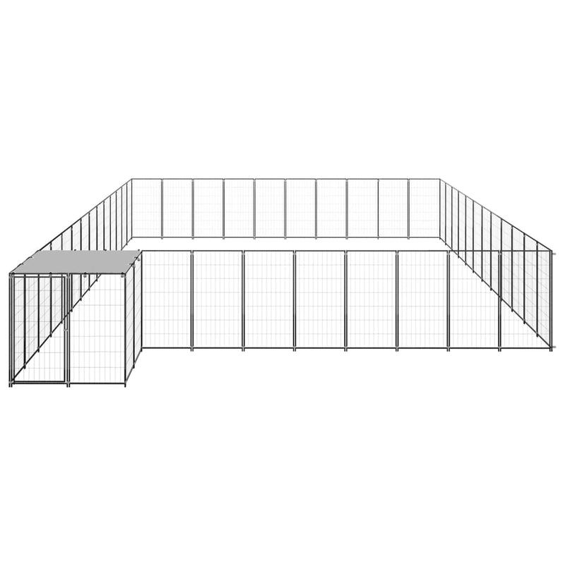 Load image into Gallery viewer, VidaXL Hondenkennel 37,51 m² staal zwart