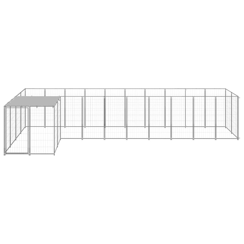 Load image into Gallery viewer, VidaXL Hondenkennel 7,26 m² staal zilverkleurig