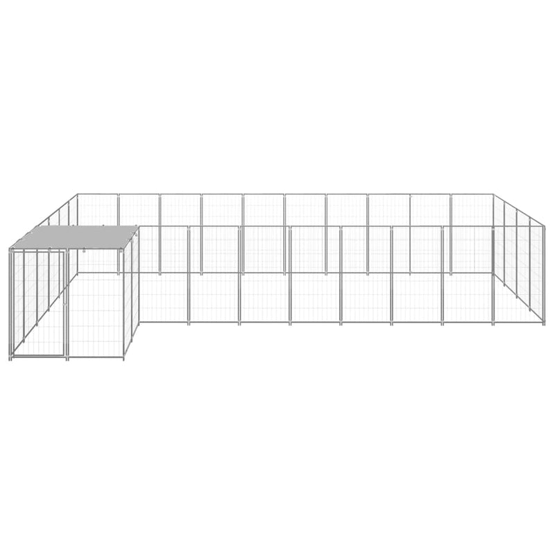 Load image into Gallery viewer, VidaXL Hondenkennel 13,31 m² staal zilverkleurig