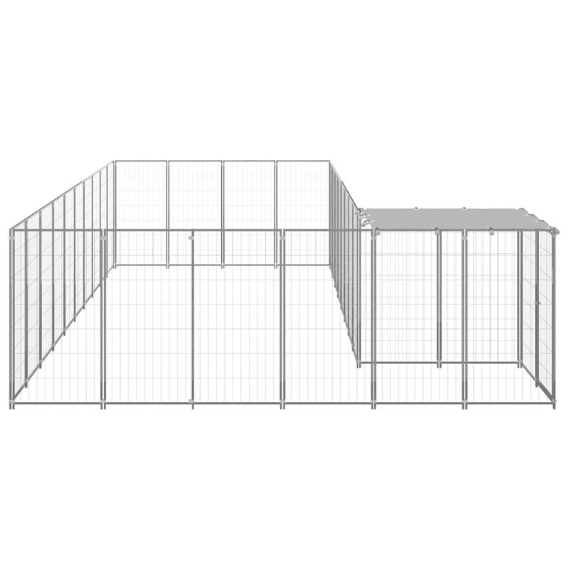 Load image into Gallery viewer, VidaXL Hondenkennel 13,31 m² staal zilverkleurig